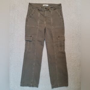 Women's Hidden Size 28 Wide Leg Utility Jeans in Brown